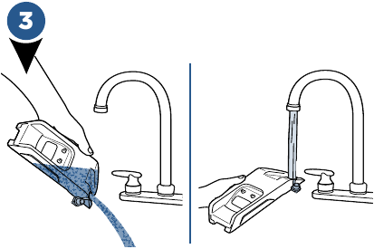 Vaciar el dep&oacute;sito de agua sucia - Paso 3