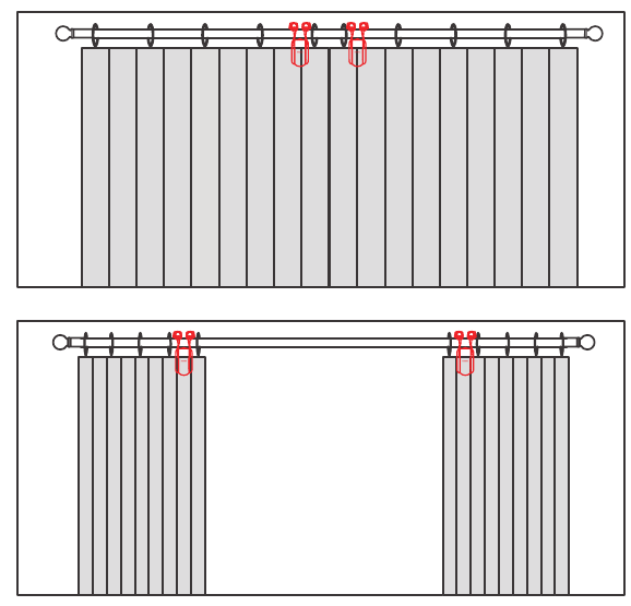 C&oacute;mo controlar cortinas de doble cara
