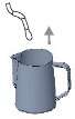 Coloque la taza en el tubo de vapor