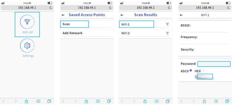 iOS - Streaming con su router Wi-Fi - Paso 2
