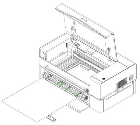 Utilizar el alimentador de cinta transportadora - Paso 4