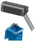 Vaciado del cubo de polvo