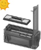 Reinstalaci&oacute;n del filtro de alto rendimiento en el cubo de polvo