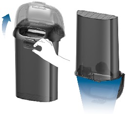 Abra y vac&iacute;e el dep&oacute;sito de agua sucia