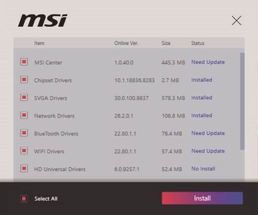 Instalaci&oacute;n de controladores con MSI Driver Utility Installer - Paso 2