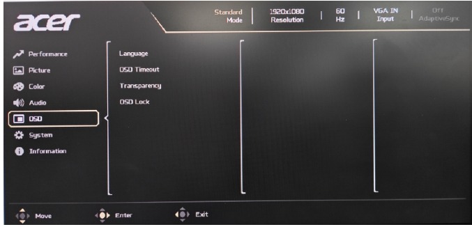 Ajuste de la configuraci&oacute;n OSD