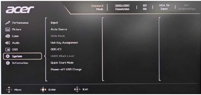 Ajuste de la configuraci&oacute;n del sistema
