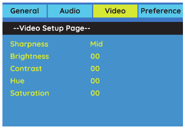 P&aacute;gina de configuraci&oacute;n de v&iacute;deo