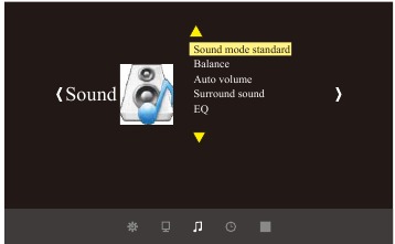 Ajustes del men&uacute; - Men&uacute; de sonido