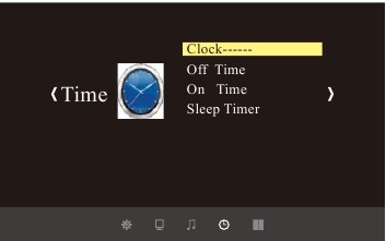Ajustes del men&uacute; - Men&uacute; de hora