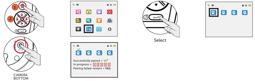 Emparejamiento de la(s) c&aacute;mara(s) y el monitor