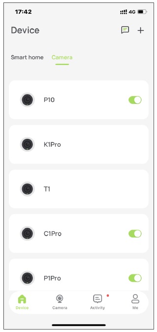 P&aacute;gina del dispositivo 