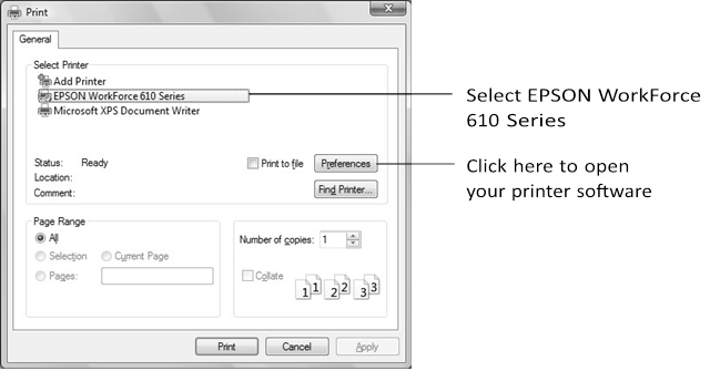 Impresi&oacute;n desde su PC - Impresi&oacute;n en Windows - Paso 1