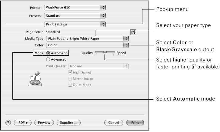 Impresi&oacute;n con un Mac- Mac OS X 10.3 y 10.4 - Paso 3