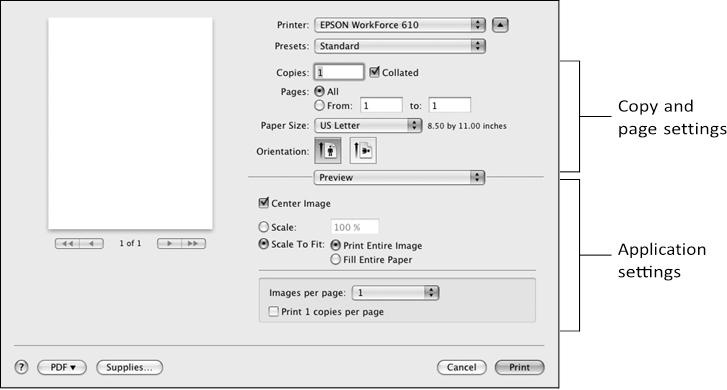 Impresi&oacute;n con un Macintosh - Mac OS X 10.5 - Paso 2