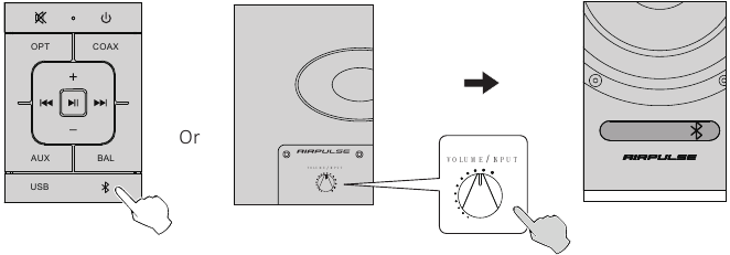 Uso en modo de entrada Bluetooth - Paso 1