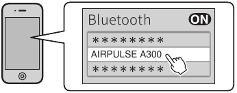 Uso en modo de entrada Bluetooth - Paso 2