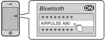 Uso en modo de entrada Bluetooth - Paso 2