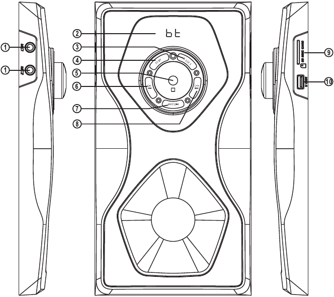 PANEL FRONTAL DEL SUBWOOFER