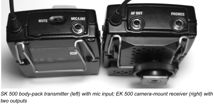 Transmisor enchufable con un micr&oacute;fono R&oslash;de NTG-2