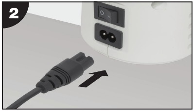 Uso - Paso 2 - Enchufe el cable de alimentaci&oacute;n al proyector