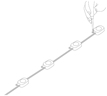 Instalar la tira de luz - Paso 5