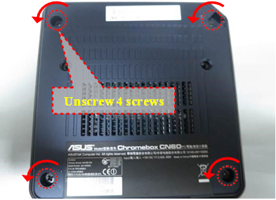 Procedimiento de desmontaje - Cubierta y HDD - Paso 2