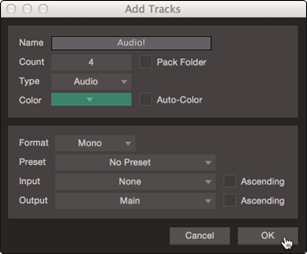 Creaci&oacute;n de pistas de audio e instrumento - Paso 2