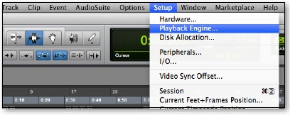 Configuraci&oacute;n del software - con Avid Pro Tools - Paso 1