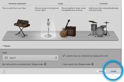 Configuraci&oacute;n del software - con GarageBand - Paso 2