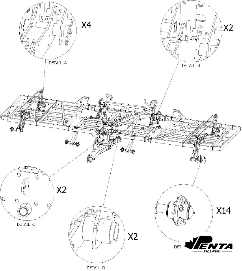 Esquemas de la m&aacute;quina y despiece de piezas - PUNTOS DE ENGRASE