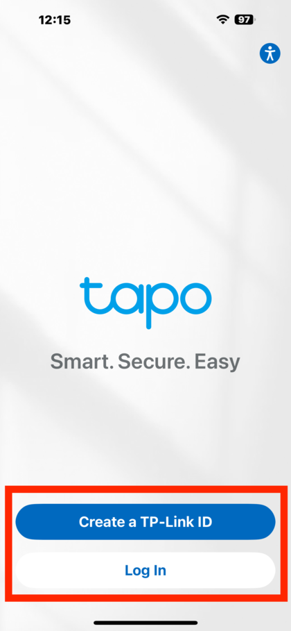 Inicia sesi&oacute;n o crea una nueva cuenta en la app Tapo