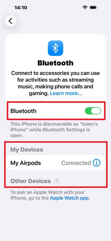 AirPods Pro 3 conectados en el iPhone