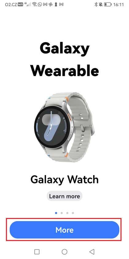 Abriendo la aplicaci&oacute;n Galaxy Wearable