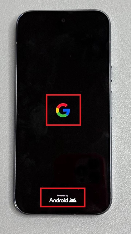 Google Pixel arrancando con el logo de Google