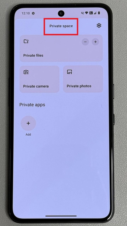 Accediendo al espacio privado en el CMF Phone 2 Pro