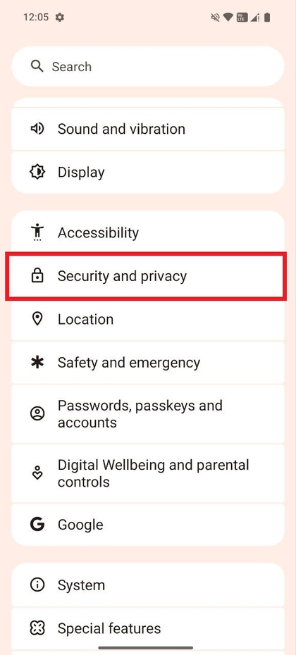 Navegando a Seguridad y Privacidad en CMF Phone 2 Pro