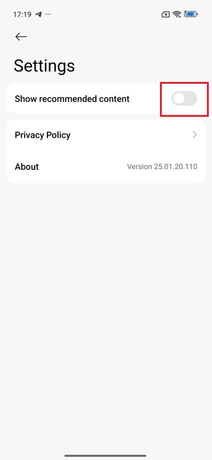 Ajustes de la aplicaci&oacute;n Downloads en POCO F7