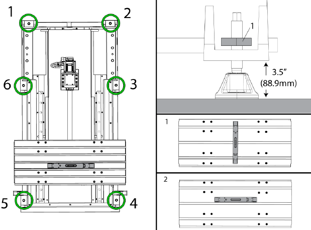 Nivelaci&oacute;n de la m&aacute;quina