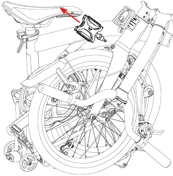 Desplegado de la bicicleta - Paso 1 - Retire el pedal