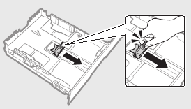 Ajuste de la gu&iacute;a del papel frontal-central
