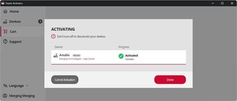 Directrices de configuraci&oacute;n de Dante - Procedimiento - Paso 7