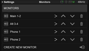 Ajustes de MONITORIZACI&Oacute;N - MONITORES