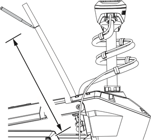 Enrutamiento de los cables de alimentaci&oacute;n y del transductor - Paso 1