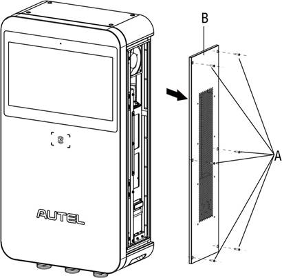 Cableado de la fuente de alimentaci&oacute;n - Apertura de la puerta