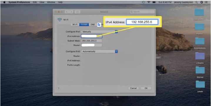 C&oacute;mo cambiar su direcci&oacute;n IP en Mac - Paso 6