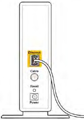 Puerto de cable en el m&oacute;dem