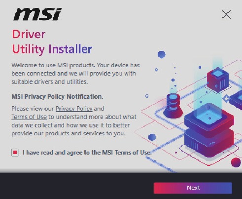 Instalador de utilidades de drivers de MSI