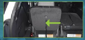 Asiento manual de la tercera fila abatible