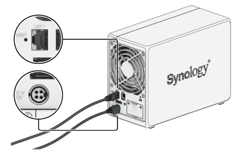 Iniciar su Synology NAS - Paso 1